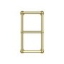 GRADE A1 - Brass Vertical Traditional Towel Radiator 700 x 400mm - Regent