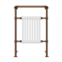 White and Bronze Traditional Column Radiator with Towel Rail 952 x 659mm - Regent