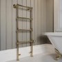 ONLY OPENED - Brass Vertical Electric Towel Radiator 1200 x 479mm - Regent