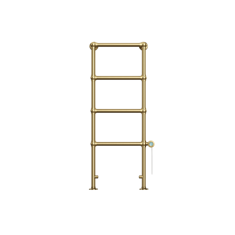 ONLY OPENED - Brass Vertical Electric Towel Radiator 1200 x 479mm - Regent