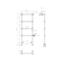ONLY OPENED - Brass Vertical Electric Towel Radiator 1200 x 479mm - Regent