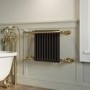 Black and Brass Traditional Column Radiator with Towel Rail 510 x 740mm - Regent
