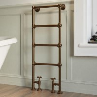 GRADE A1 - Bronze Vertical Traditional Towel Radiator 1200 x 479mm – Regent