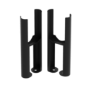 Reggio Black Two Column Traditional Radiator Feet