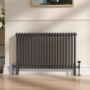 Reggio Anthracite Two Column Traditional Radiator Feet