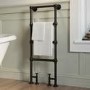 Black Vertical Traditional Towel Rail Radiator 1200 x 479mm - Regent