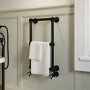ALMOST PERFECT - Black Vertical Traditional Towel Radiator 700 x 400mm - Regent