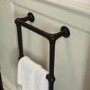 ALMOST PERFECT - Black Vertical Traditional Towel Radiator 700 x 400mm - Regent