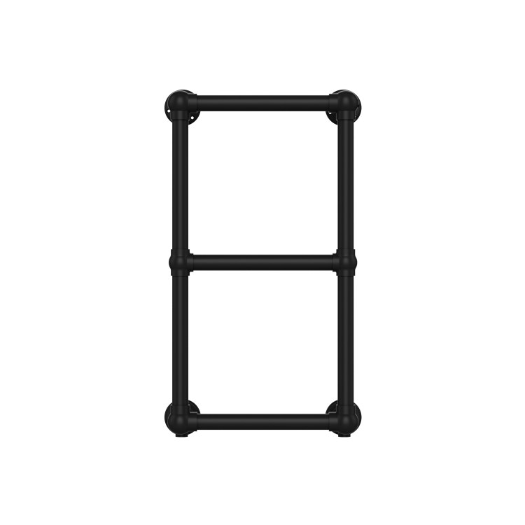 ALMOST PERFECT - Black Vertical Traditional Towel Radiator 700 x 400mm - Regent