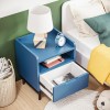 Kids Blue Bedside Table with Drawer - Rueben