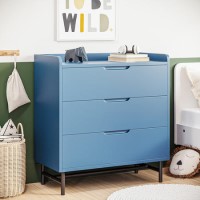 Kids Blue Chest of 3 Drawers - Rueben