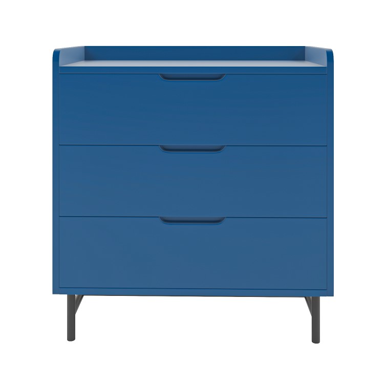 Kids Blue Chest of 3 Drawers - Rueben