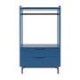 Kids Blue Open Wardrobe with 2 Drawers - Rueben