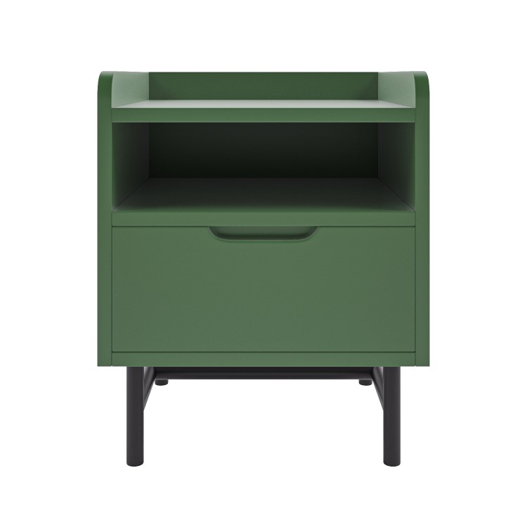 Kids Green Bedside Table with Drawer - Rueben