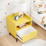 Kids Yellow Bedside Table with Drawer - Rueben