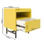 Kids Yellow Bedside Table with Drawer - Rueben