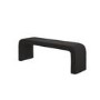 Large Black Boucle Curved Hallway Bench - 152cm - Seats 2 - Ren