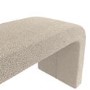 Large Beige Boucle Curved Hallway Bench - 152cm - Seats 2 - Ren