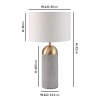 Grey &amp; Gold Concrete Table Lamp - Fairburn