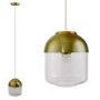 Glass Pendant Light with Brass Finish - Heslington