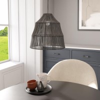 Black Wicker Effect Pendant Light - Williamsburgh Black Wicker Effect Pendant Light - Williamsburgh