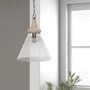 Scandi Style Glass Cone Pendant Light - Durham