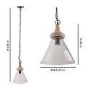 Scandi Style Glass Cone Pendant Light - Durham