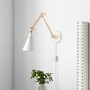 White Cone Wall Lamp with Brass Finish - Rome