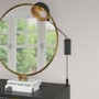 Black Wall Lamp with Brass Finish - Portofino