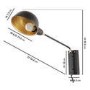 Black Wall Lamp with Brass Finish - Portofino