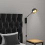 Black Wall Lamp with Brass Finish - Portofino