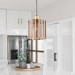 Smoked Glass Brass Pendant Light - Dallas
