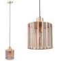 Smoked Glass Brass Pendant Light - Dallas