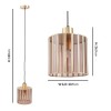 Smoked Glass Brass Pendant Light - Dallas