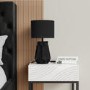 Black Geometric Table Lamp with Matte Finish - Columbus