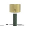Brass and Green Marble Table Lamp - Lincoln