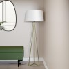 Gold Floor Lamp with White Shade - Winslow