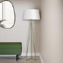 Gold Floor Lamp with White Shade - Winslow