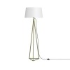 Gold Floor Lamp with White Shade - Winslow