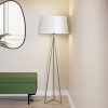 Gold Floor Lamp with White Shade - Winslow