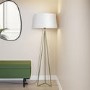 Gold Floor Lamp with White Shade - Winslow