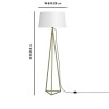Gold Floor Lamp with White Shade - Winslow