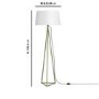 Gold Floor Lamp with White Shade - Winslow