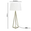 Gold Table Lamp with White Shade - Winslow