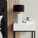 Black and Concrete Table Lamp with Brass Detail - Fairburn
