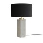 Black and Concrete Table Lamp with Brass Detail - Fairburn