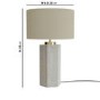 Beige and Concrete Table Lamp with Brass Detail - Fairburn