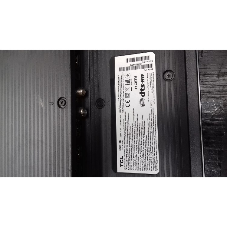 Refurbished TCL 55" 4K Ultra HD with HDR10+ QLED Freeview Play Smart TV