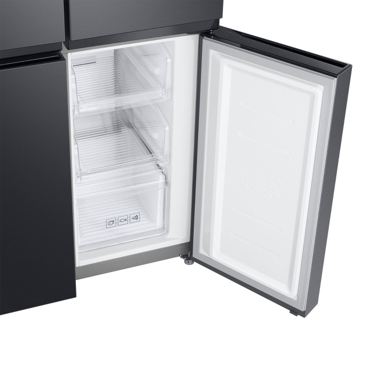 Samsung 488 Litre Four Door American Fridge Freezer with Twin Cooling Plus - Black