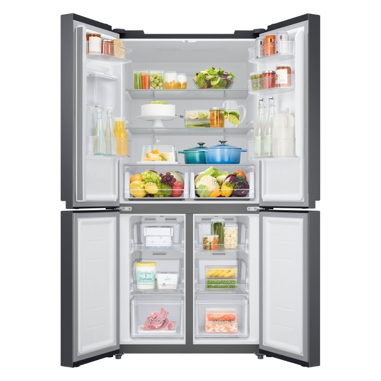 Samsung 488 Litre Four Door American Fridge Freezer with Twin Cooling Plus - Black
